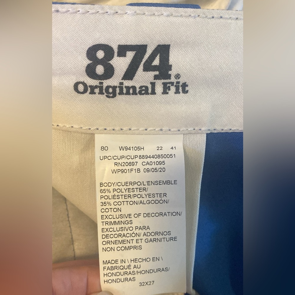 Dickies Original Fit Chinos - Blue and Cream